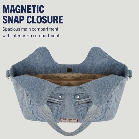 True Religion Denim Horseshoe Stitch Tote - Picture 6 of 7